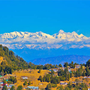 View of the Himalayas from Tiffin Top, Nainital